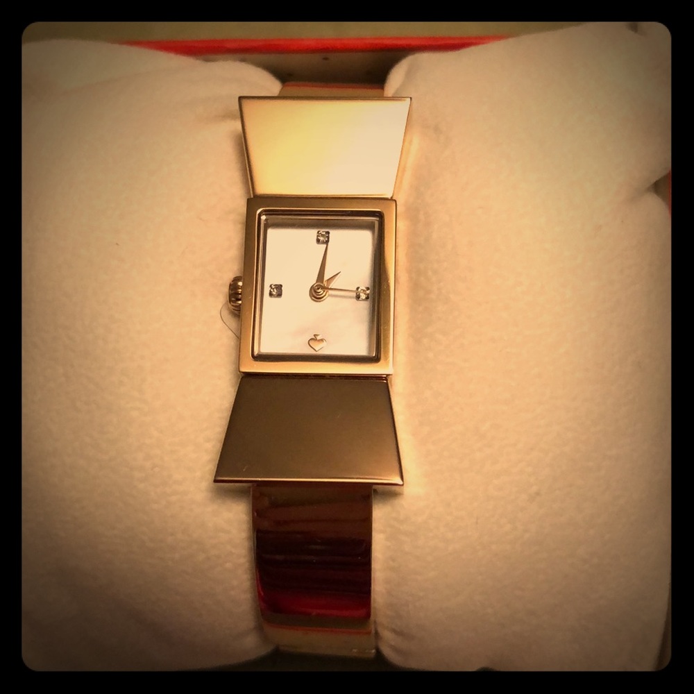 Gold tone Kate Spade bracelet watch with tags